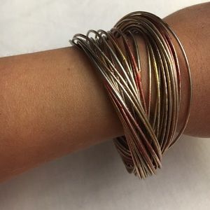 Stacked Gold Bronze Copper Bracelet Set